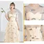 Lovely Champagne Bridesmaid Dresses 2019 A-Line / Princess Feather Appliques Lace Tea-length Ruffle Backless Wedding Party Dresses
