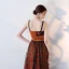 Modern / Fashion Orange Evening Dresses  2018 A-Line / Princess Spaghetti Straps Sleeveless Appliques Flower Metal Sash Floor-Length / Long Ruffle Backless Formal Dresses