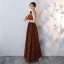 Modern / Fashion Orange Evening Dresses  2018 A-Line / Princess Spaghetti Straps Sleeveless Appliques Flower Metal Sash Floor-Length / Long Ruffle Backless Formal Dresses