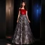 Modern / Fashion Red Evening Dresses  2019 A-Line / Princess Off-The-Shoulder Short Sleeve Embroidered Flower Sweep Train Ruffle Backless Formal Dresses