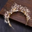 Mooie / Prachtige Goud Tiara Oorbellen 2019 Metaal Kristal Parel Rhinestone Accessoires