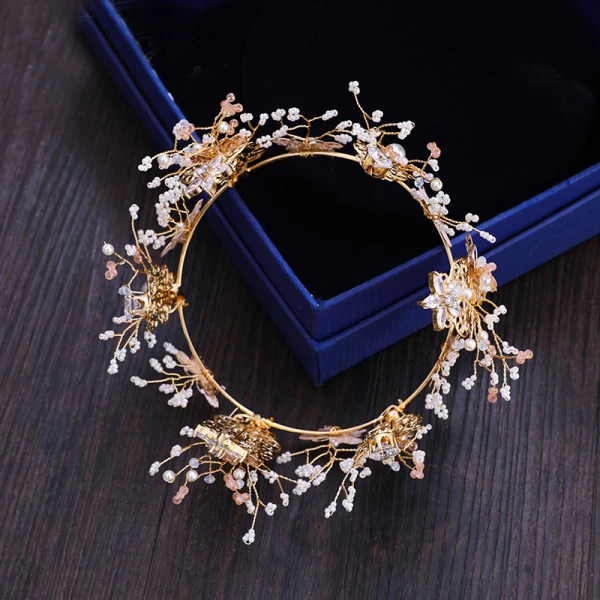 Piękne Złote Motyl Tiara Kolczyki 2019 Metal Kryształ Rhinestone Akcesoria