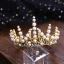 Czarujący Złote Tiara 2019 Metal Perła Rhinestone Ślub Ozdoby Do Włosów Biżuteria Ślubna Akcesoria