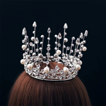 Luxe Argenté Tiare 2019 Métal Perle Faux Diamant Accessoire Cheveux Accessoire Cheveux Mariage Accessorize
