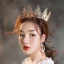 Mooie / Prachtige Goud Tiara Oorbellen Bruidssieraden 2019 Metaal Rhinestone Bruids Haaraccessoires