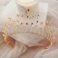 Chic / Beautiful Gold Tiara Earrings Bridal Jewelry 2019 Metal Star Crystal Bridal Hair Accessories