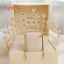Chic / Beautiful Gold Tiara Earrings Bridal Jewelry 2019 Metal Star Crystal Bridal Hair Accessories