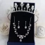 Luxury / Gorgeous Silver Tiara Necklace Earrings Bridal Jewelry 2019 Metal Pearl Rhinestone Bridal Hair Accessories