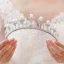 Luxury / Gorgeous Silver Tiara Necklace Earrings Bridal Jewelry 2019 Metal Pearl Rhinestone Bridal Hair Accessories