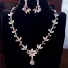 Luxury / Gorgeous Silver Tiara Necklace Earrings 2019 Metal Rhinestone Bridal Jewelry Accessories