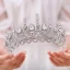 Luxury / Gorgeous Silver Tiara Necklace Earrings 2019 Metal Rhinestone Bridal Jewelry Accessories