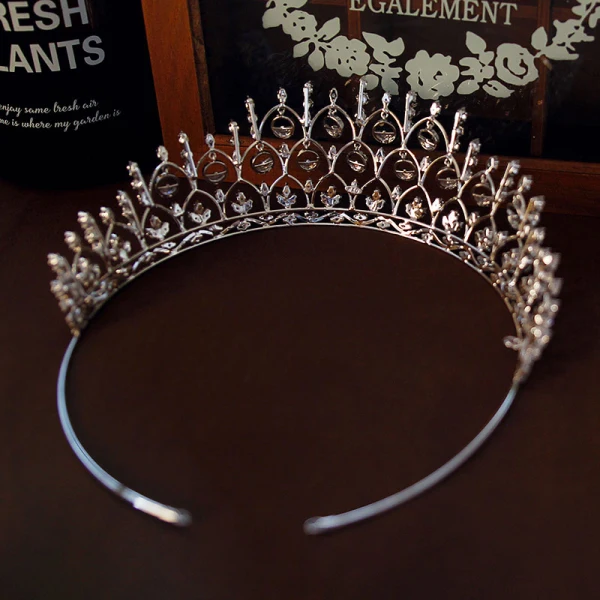 Luksus Sølv Rhinestone Tiara 2019 Metall Har Tilbehor