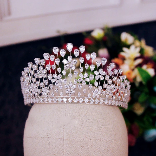 Klassisk Gull Tiara 2019 Metall Rhinestone Har Tilbehor