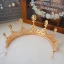 Vintage / Originale Doré Tiare 2019 Métal Perle Cristal Faux Diamant Accessoire Cheveux Mariage