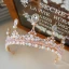 Vintage / Originale Doré Tiare 2019 Métal Perle Cristal Faux Diamant Accessoire Cheveux Mariage