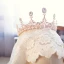 Vintage / Originale Doré Tiare 2019 Métal Perle Cristal Faux Diamant Accessoire Cheveux Mariage