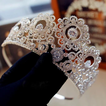 Chic Belle Argenté Tiare 2019 Métal Faux Diamant Accessoire Cheveux Mariage