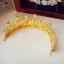 Piękne Złote Tiara 2019 Metal Perła Rhinestone Ozdoby Do Włosów Ślubne
