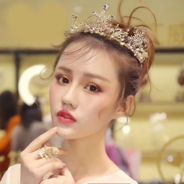 Proste / Simple Złote Tiara Akcesoria 2019 Metal Rhinestone Ozdoby Do Włosów Ślubne