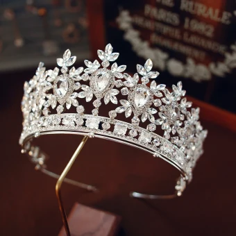 Classic Silver Tiara 2019 Metal Rhinestone Bridal Hair Accessories