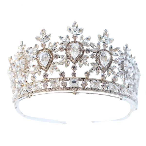Classic Silver Tiara 2019 Metal Rhinestone Bridal Hair Accessories