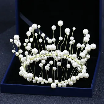 Affordable Ivory Handmade Pearl Headpieces 2019 Metal Bridal Hair Accessories Accessories
