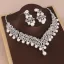 Luxe Argenté Tiare Un Collier Boucles D'Oreilles Accessorize 2019 Métal Faux Diamant Perlage Cristal Perle Bijoux Mariage