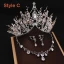 Luxe Argenté Tiare Un Collier Boucles D'Oreilles Accessorize 2019 Métal Faux Diamant Perlage Cristal Perle Bijoux Mariage