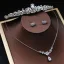 Modest / Simple Silver Bridal Jewelry 2019 Metal Tiara Earrings Headpieces Rhinestone Accessories