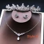 Modest / Simple Silver Bridal Jewelry 2019 Metal Tiara Earrings Headpieces Rhinestone Accessories