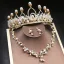 Affordable Gold Bridal Jewelry 2019 Metal Pearl Rhinestone Crystal Tiara Necklace Earrings Accessories