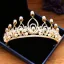 Affordable Gold Bridal Jewelry 2019 Metal Pearl Rhinestone Crystal Tiara Necklace Earrings Accessories