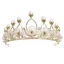 Affordable Gold Bridal Jewelry 2019 Metal Pearl Rhinestone Crystal Tiara Necklace Earrings Accessories