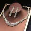 Affordable Silver Bridal Jewelry 2019 Metal Rhinestone Tiara Necklace Earrings Accessories