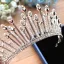 Snygga / Fina Silver Brud Huvudbonad 2019 Metall Rhinestone Beading Kristall Tiara Tillbehör