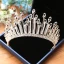 Snygga / Fina Silver Brud Huvudbonad 2019 Metall Rhinestone Beading Kristall Tiara Tillbehör