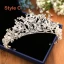 Snygga / Fina Silver Brud Huvudbonad 2019 Metall Rhinestone Beading Kristall Tiara Tillbehör