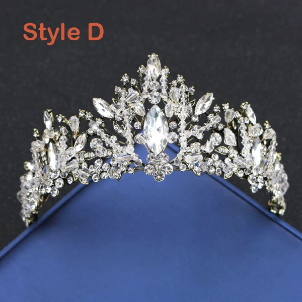 Snygga / Fina Silver Brud Huvudbonad 2019 Metall Rhinestone Beading Kristall Tiara Tillbehör