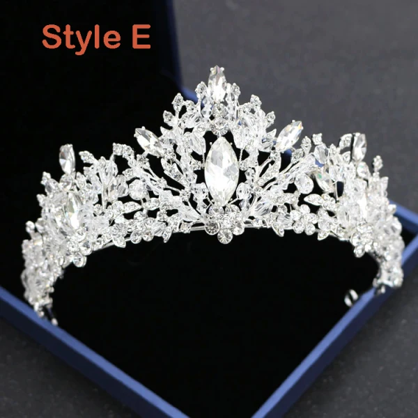 Snygga / Fina Silver Brud Huvudbonad 2019 Metall Rhinestone Beading Kristall Tiara Tillbehör