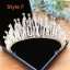 Snygga / Fina Silver Brud Huvudbonad 2019 Metall Rhinestone Beading Kristall Tiara Tillbehör