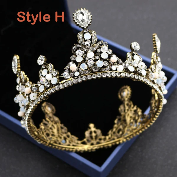 Snygga / Fina Silver Brud Huvudbonad 2019 Metall Rhinestone Beading Kristall Tiara Tillbehör