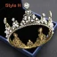 Snygga / Fina Silver Brud Huvudbonad 2019 Metall Rhinestone Beading Kristall Tiara Tillbehör