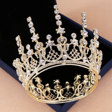 Vintage Złote Tiara Akcesoria 2019 Metal Rhinestone Ozdoby Do Włosów Ślubne
