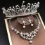 Stunning Silver Bridal Jewelry 2019 Metal Pearl Rhinestone Tiara Earrings Necklace Accessories