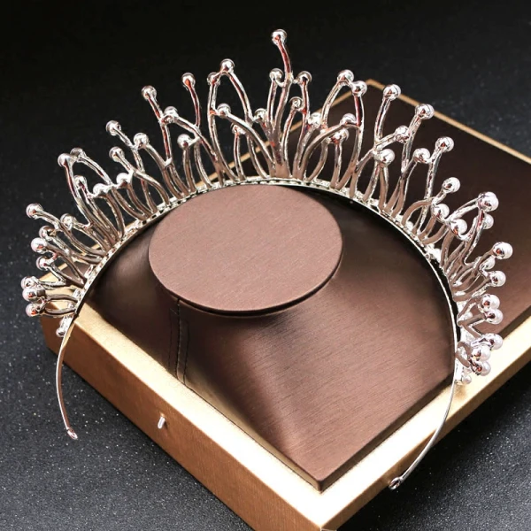 Stunning Silver Bridal Jewelry 2019 Metal Pearl Rhinestone Tiara Earrings Necklace Accessories