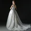Modern / Fashion Ivory Wedding Dresses 2018 A-Line / Princess V-Neck Sleeveless Backless Ruffle Court Train
