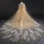Elegant Champagne Flower Girl Dresses 2019 A-Line / Princess Square Neckline 3/4 Sleeve Appliques Lace Beading Detachable Chapel Train Ruffle Backless Wedding Party Dresses
