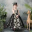 Chic / Beautiful Black Flower Girl Dresses 2019 A-Line / Princess Scoop Neck Sleeveless Embroidered Flower Ankle Length Ruffle Wedding Party Dresses
