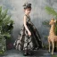 Chic / Beautiful Black Flower Girl Dresses 2019 A-Line / Princess Scoop Neck Sleeveless Embroidered Flower Ankle Length Ruffle Wedding Party Dresses