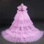 High Low Candy Pink Flower Girl Dresses 2019 A-Line / Princess Square Neckline Sleeveless Sash Cascading Ruffles Wedding Party Dresses
